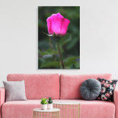 Canvasprint Elegante Roze Roosknop Canvas Afdruk (Insitu (Woonkamer))