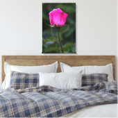 Canvasprint Elegante Roze Roosknop Canvas Afdruk (Insitu (Slaapkamer))
