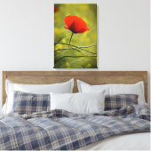 Canvasprint - Enkele bloeiende klaproos Canvas Afdruk (Insitu (Slaapkamer))