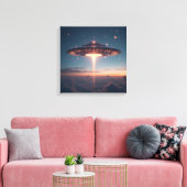 Canvasprint (Fonkelend Sterrenschip) Canvas Afdruk (Insitu (Woonkamer))