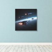 Canvasprint (Galactische Luchtmacht) Canvas Afdruk (Insitu (Houten vloer))