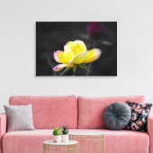 Canvasprint gele roos fotografie canvas afdruk (Insitu (Woonkamer))
