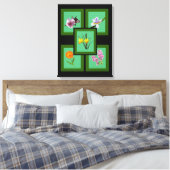 Canvasprint - Gesneden bloemen in lijsten Canvas Afdruk (Insitu (Slaapkamer))