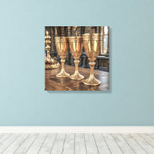 Canvasprint (Gouden Bekers-2) Canvas Afdruk (Insitu (Houten vloer))