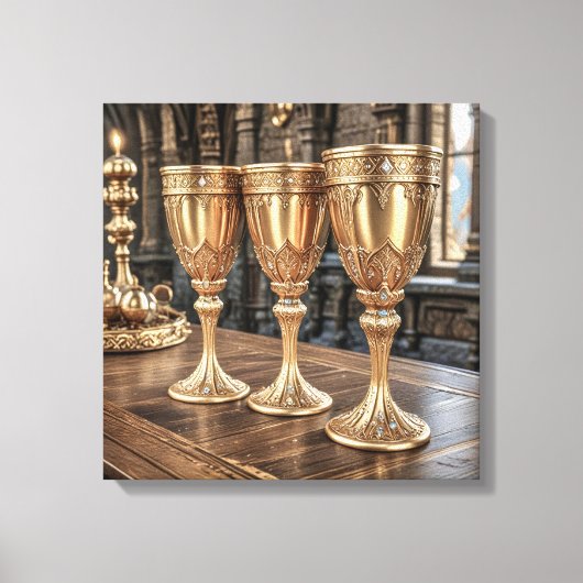 Canvasprint (Gouden Bekers-2) Canvas Afdruk (Voorkant)