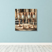 Canvasprint (Gouden bokalen-14) Canvas Afdruk (Insitu (Houten vloer))