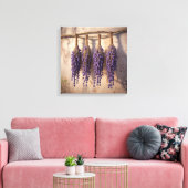 Canvasprint (Hangende lavendelbundels) Canvas Afdruk (Insitu (Woonkamer))