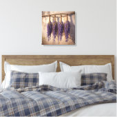 Canvasprint (Hangende lavendelbundels) Canvas Afdruk (Insitu (Slaapkamer))