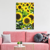 Canvasprint - Het Zonnebloemveld Canvas Afdruk (Insitu (Woonkamer))