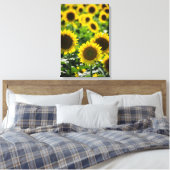 Canvasprint - Het Zonnebloemveld Canvas Afdruk (Insitu (Slaapkamer))