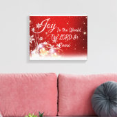 Canvasprint 'Joy to the World' Kerst Canvas Afdruk (Insitu (Woonkamer))