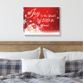 Canvasprint 'Joy to the World' Kerst Canvas Afdruk (Insitu (Slaapkamer))