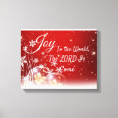 Canvasprint 'Joy to the World' Kerst Canvas Afdruk (Voorkant)