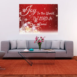 Canvasprint 'Joy to the World' Kerst  Canvas Afdruk