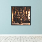 Canvasprint (Kandelaar) Canvas Afdruk (Insitu (Houten vloer))