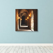 Canvasprint (Kasteelgang-2) Canvas Afdruk (Insitu (Houten vloer))