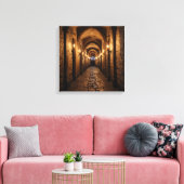 Canvasprint (Kasteelgang-3) Canvas Afdruk (Insitu (Woonkamer))