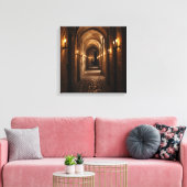 Canvasprint (Kasteelgang-4) Canvas Afdruk (Insitu (Woonkamer))