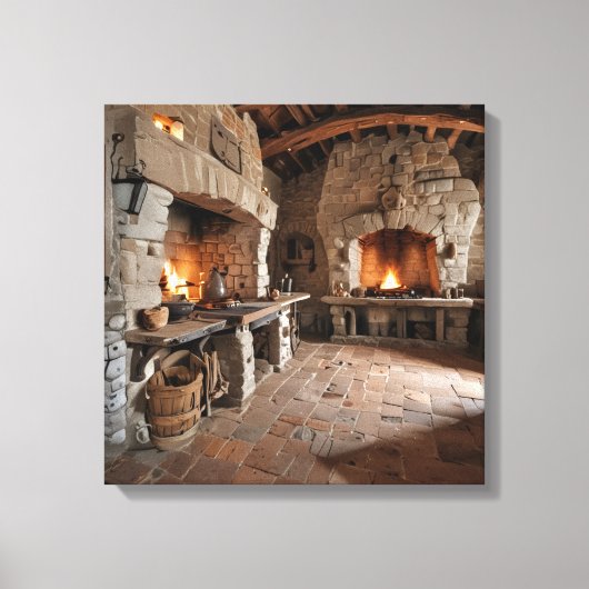 Canvasprint Kasteelkeuken-2) Canvas Afdruk (Voorkant)
