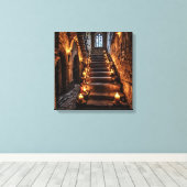 Canvasprint (Kasteeltrap-2) Canvas Afdruk (Insitu (Houten vloer))