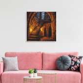 Canvasprint (Kasteeltrap-3) Canvas Afdruk (Insitu (Woonkamer))