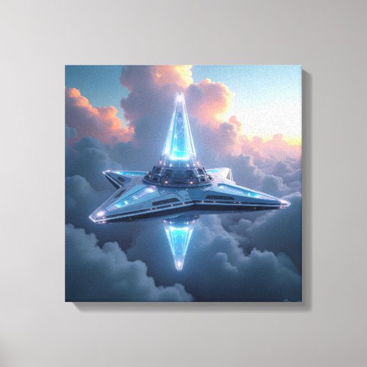 Canvasprint (Kristallijnen Sterrenschip) Canvas Afdruk (Voorkant)