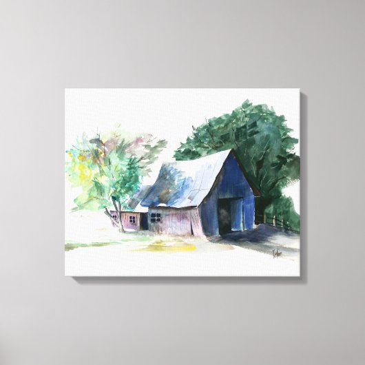Canvasprint - Landelijke schuur Canvas Afdruk (Voorkant)