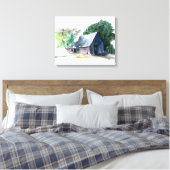 Canvasprint - Landelijke schuur Canvas Afdruk (Insitu (Slaapkamer))