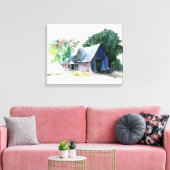 Canvasprint - Landelijke schuur Canvas Afdruk (Insitu (Woonkamer))