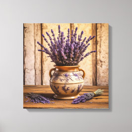 Canvasprint (Lavendel in Vaas) Canvas Afdruk