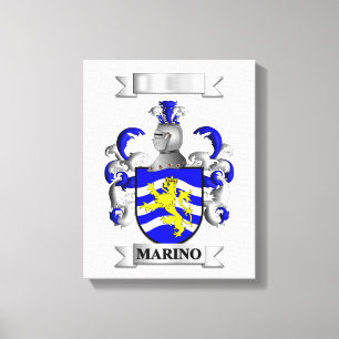 Canvasprint Marino-achternaam en -schild Canvas Afdruk