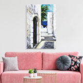 Canvasprint - Mediterrane Doorgang Naar de Zee Canvas Afdruk (Insitu (Woonkamer))