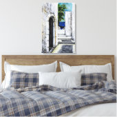 Canvasprint - Mediterrane Doorgang Naar de Zee Canvas Afdruk (Insitu (Slaapkamer))