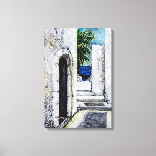 Canvasprint - Mediterrane Doorgang Naar de Zee Canvas Afdruk (Voorkant)