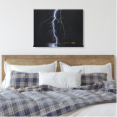 Canvasprint met bliksem opgespannen canvas afdruk (Insitu (Slaapkamer))