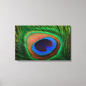 Canvasprint met kleurrijk pauwenveer afbeelding canvas afdruk (Voorkant)