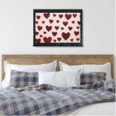 Canvasprint met uitgerekte harten canvas afdruk (Insitu (Slaapkamer))