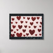 Canvasprint met uitgerekte harten canvas afdruk (Voorkant)