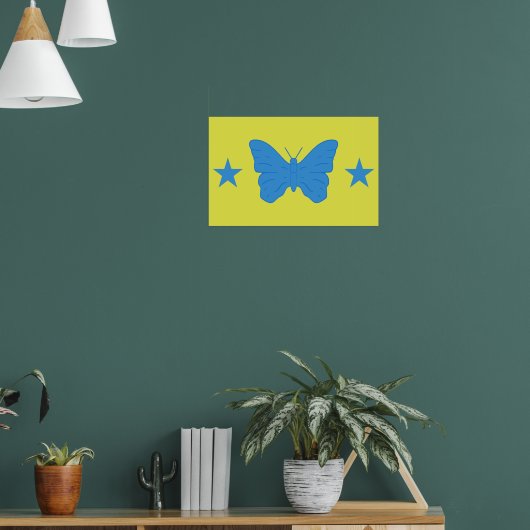 Canvasprint met vlag van Bady Bassitt Poster (Woonkamer 1)
