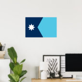 Canvasprint met vlag van Minnesota, VS Poster (Thuiskantoor)