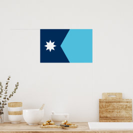 Canvasprint met vlag van Minnesota, VS Poster