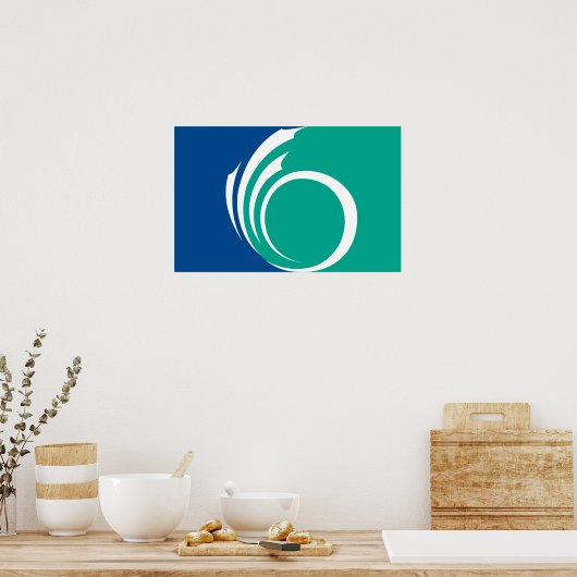 Canvasprint met vlag van Ottawa, Canada Poster (Keuken)
