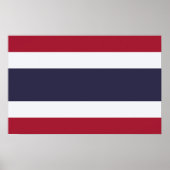 Canvasprint met vlag van Thailand Poster (Voorkant)