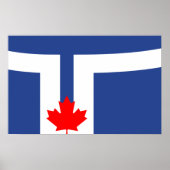 Canvasprint met vlag van Toronto, Canada Poster (Voorkant)