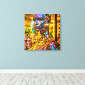 Canvasprint (Metallic Vrouw) Canvas Afdruk (Insitu (Houten vloer))
