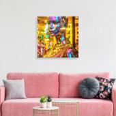 Canvasprint (Metallic Vrouw) Canvas Afdruk (Insitu (Woonkamer))