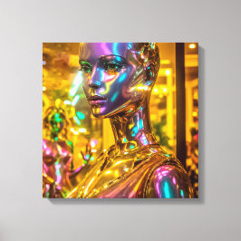 Canvasprint (Metallic Vrouw) Canvas Afdruk