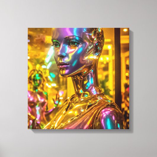 Canvasprint (Metallic Vrouw) Canvas Afdruk (Voorkant)