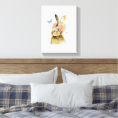 Canvasprint - Miss Hare Canvas Afdruk (Insitu (Slaapkamer))