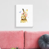 Canvasprint - Miss Hare Canvas Afdruk (Insitu (Woonkamer))